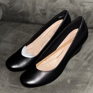 Clarks Black Women's Wedge Shoes